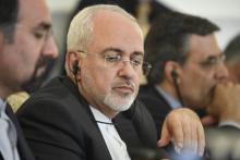 Le ministre iranien de la Défense Mohammed Javad Zarif à Moscou le 28 avril 2018