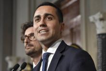 Le chef de file du Mouvement 5 Etoiles Luigi Di Maio à Rome le 14 mai 2018