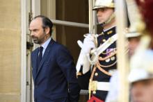 Le Premier ministre Edouard Philippe sur le perron de l'hôtel Matignon, le 17 avril 2018 à Paris