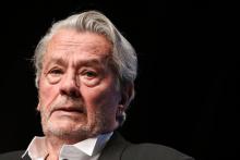 Alain Delon au Festival de Cannes après avoir reçu une Palme d'or d'honneur, le 19 mai 2019