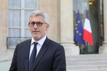 Le président de la Fédération hospitalière de France (FHF), Frédéric Valletoux, dans la cour du palais de l'Elysée, le 18 septembre 2018