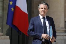 Christophe Béchu, alors ministre délégué à la Cohésion territoriale, sur le perron de l'Elysée à Paris, le 1er juin 2022