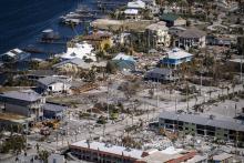 Des maisons détruites à Fort Myers Beach, en Floride, après le passage de l'ouragan Ian, le 30